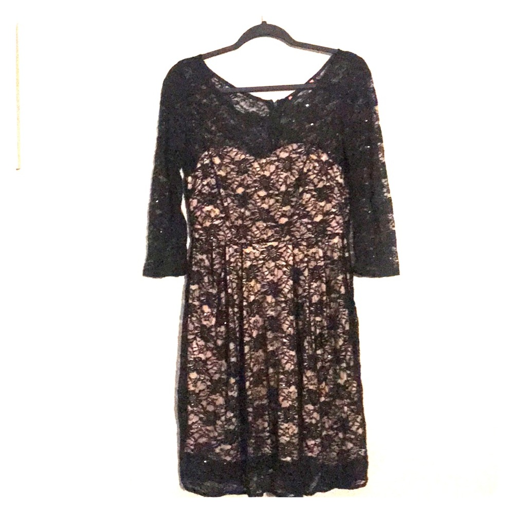 Betsy Johnson Black Lace Dress